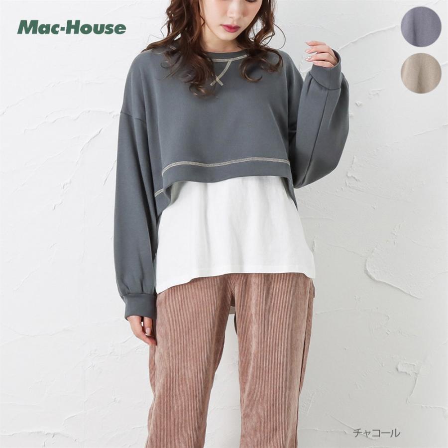 Howdy Marie トレーナー スウェット レディース 長袖 フェイク