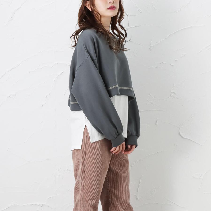 Howdy Marie トレーナー スウェット レディース 長袖 フェイク