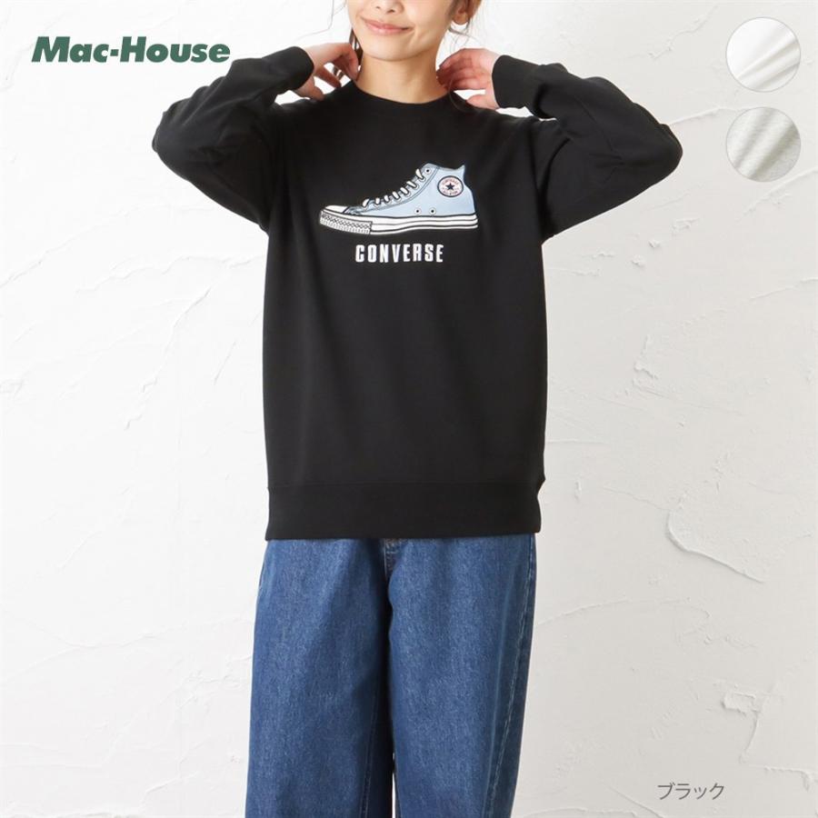 Converse コンバース 裏毛 トレーナー レディース 長袖 プルオーバー ロゴ 靴 刺繍 スウェット ブランド 人気 トップス Mac House マックハウス 通販 Paypayモール