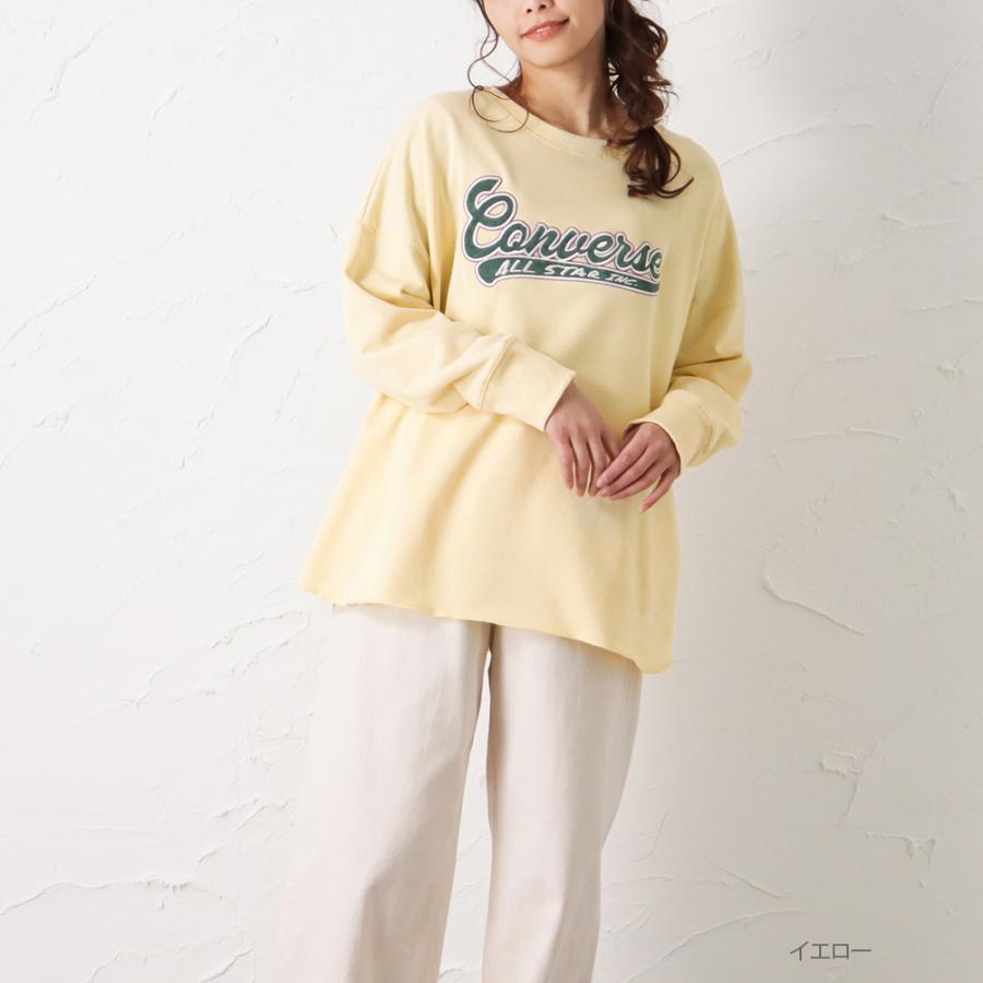 Converse コンバース 裏毛トレーナー レディース ドロップショルダー 裾ラウンド 袖口リブ プルオーバー ブランド 人気 スウェット トップス Mac House マックハウス 通販 Paypayモール