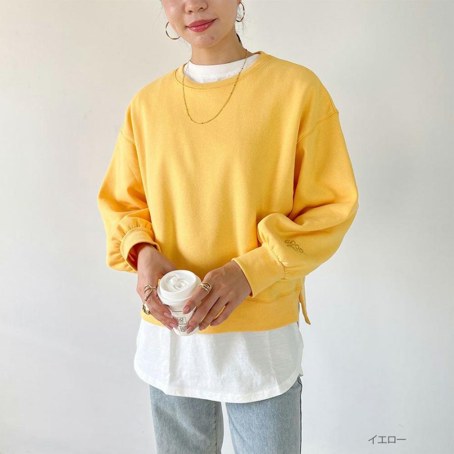 GOOD CREW グッドクルー 裏起毛 トレーナー レディース パフスリーブ