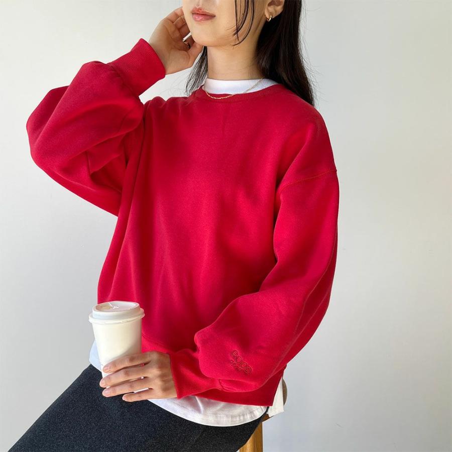 GOOD CREW グッドクルー 裏起毛 トレーナー レディース パフスリーブ