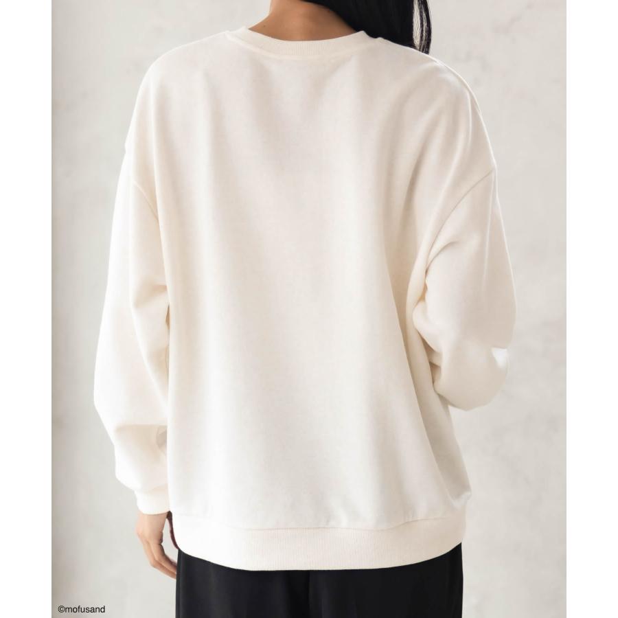 mofusand モフサンド サメにゃん 裏毛 トレーナー レディース 綿混
