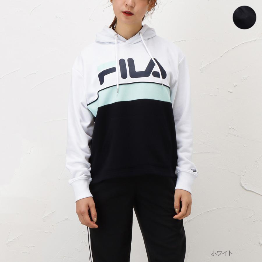Fila フィラ パーカー スウェット 長袖 プルオーバー レディース 裏パイル ショート丈 ブランドロゴ バイカラー Mac House マックハウス 通販 Yahoo ショッピング