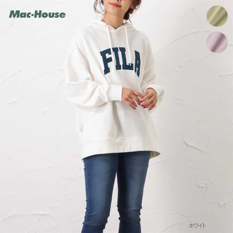 Fila フィラ パーカー スウェット レディース 長袖 プルオーバー 裏毛 カレッジロゴ シームポケット 刺繍 トップス Mac House マックハウス 通販 Yahoo ショッピング