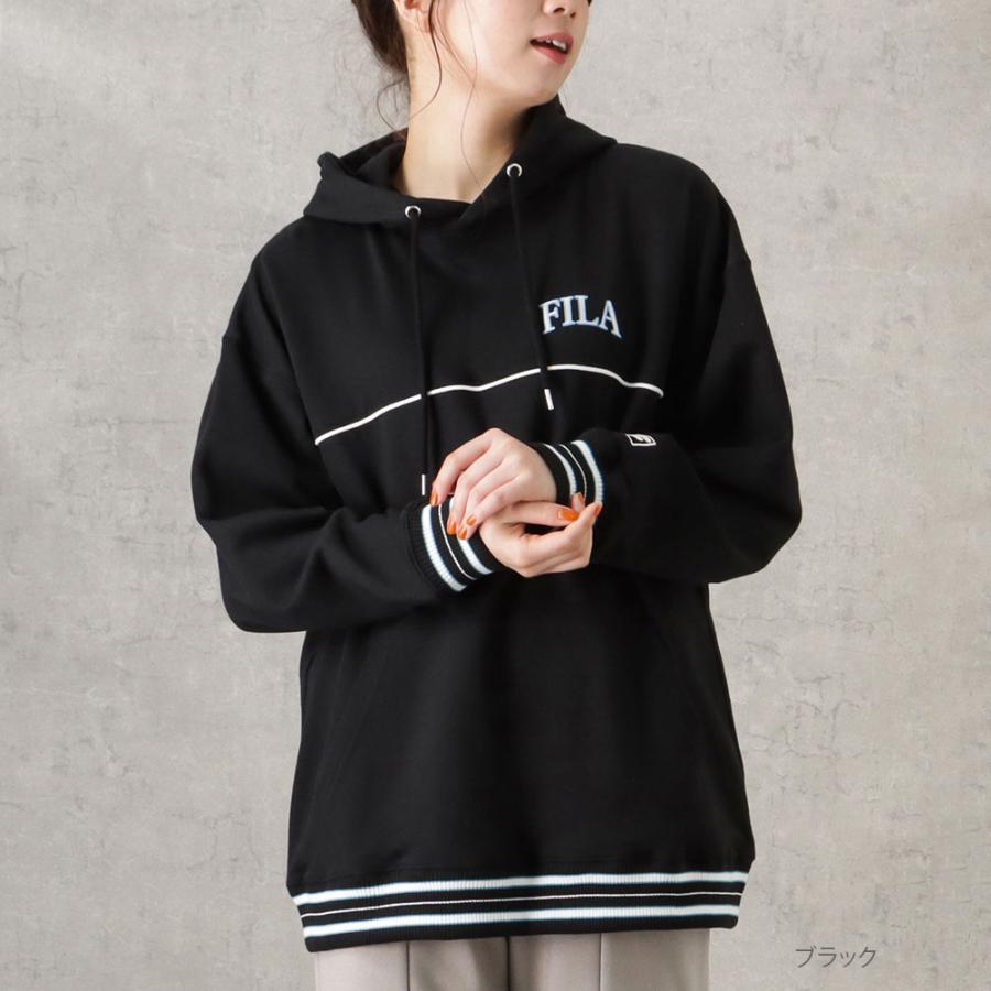 FILA フィラ 裏毛 パーカー レディース ワイドシルエット FILA フィラ 裏毛 パーカー レディース ワイドシルエット