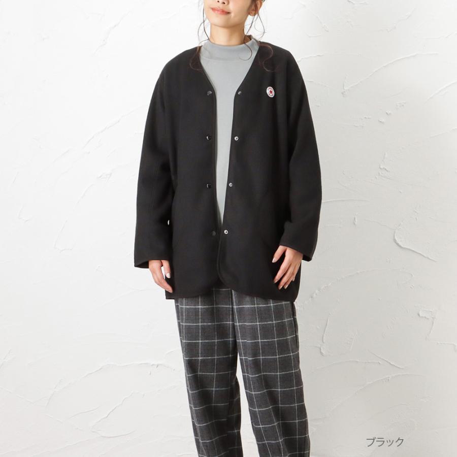 Converse コンバース フリース ジャケット レディース ノーカラー ワッペン ワンポイント ロゴ アウター Mac House マックハウス 通販 Paypayモール