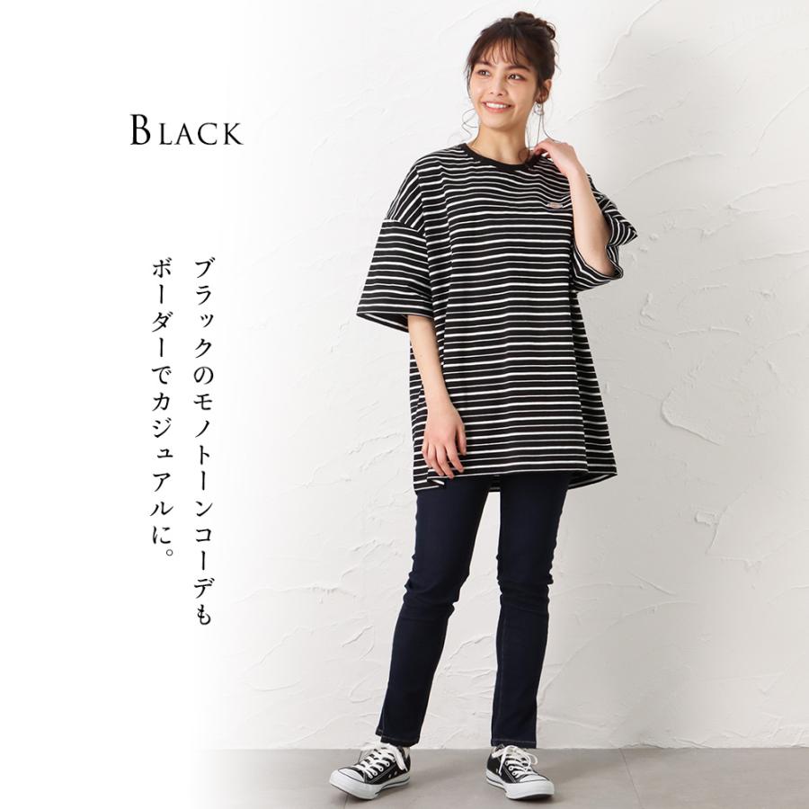 オールドマンズテーラー 今期ボーダー半袖チュニック Dickies（ディッキーズ） 半袖Tシャツ レディース 綿100% チュニック