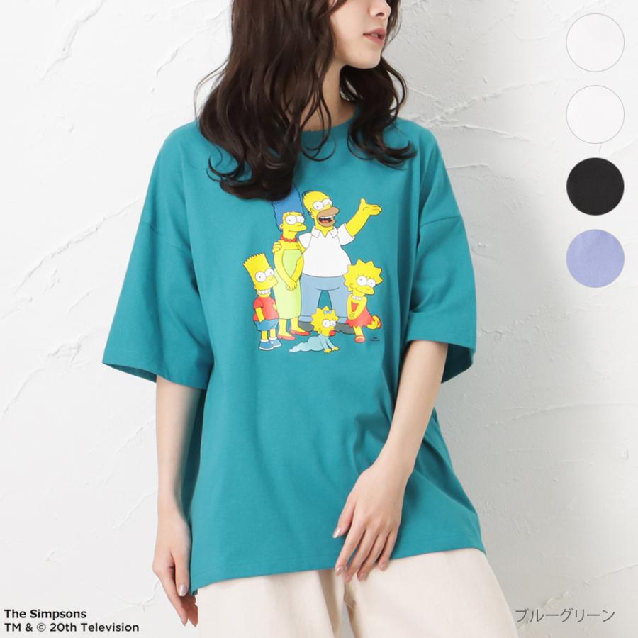 The Simpsons ザ・シンプソンズ 半袖Tシャツ 五分袖Tシャツ レディース