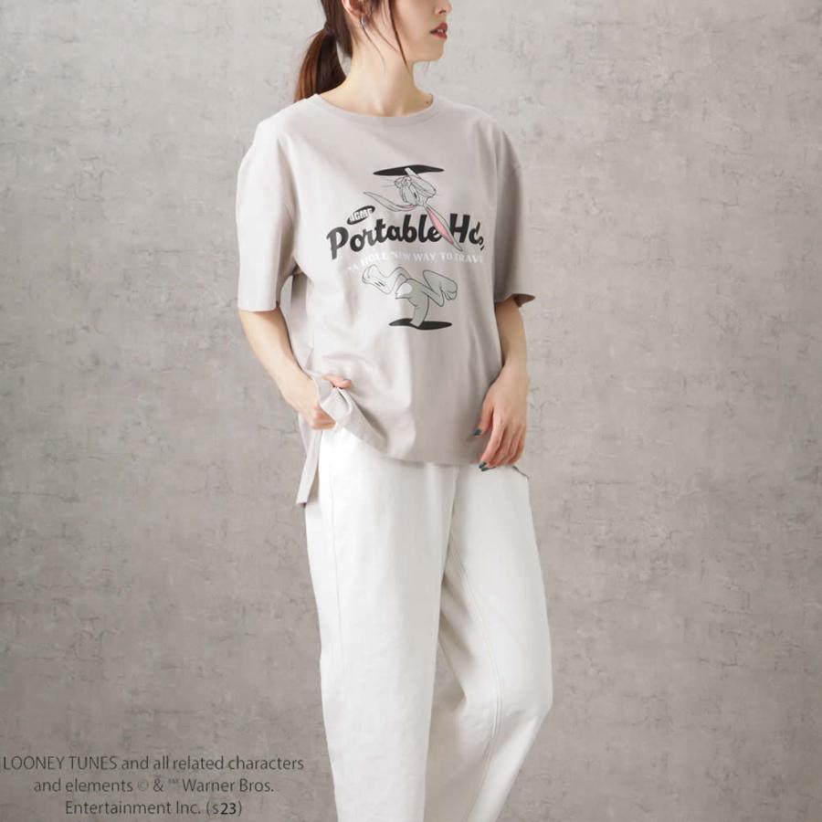 LOONEY TUNES ルーニー・テューンズ 半袖Tシャツ 5分袖 レディース 綿 