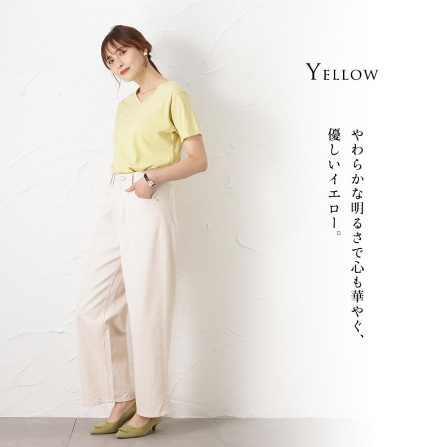 半袖Tシャツ 綿100% レディース オーガニックコットン Vネック 半袖Tシャツ 綿100% レディース オーガニックコットン Vネック