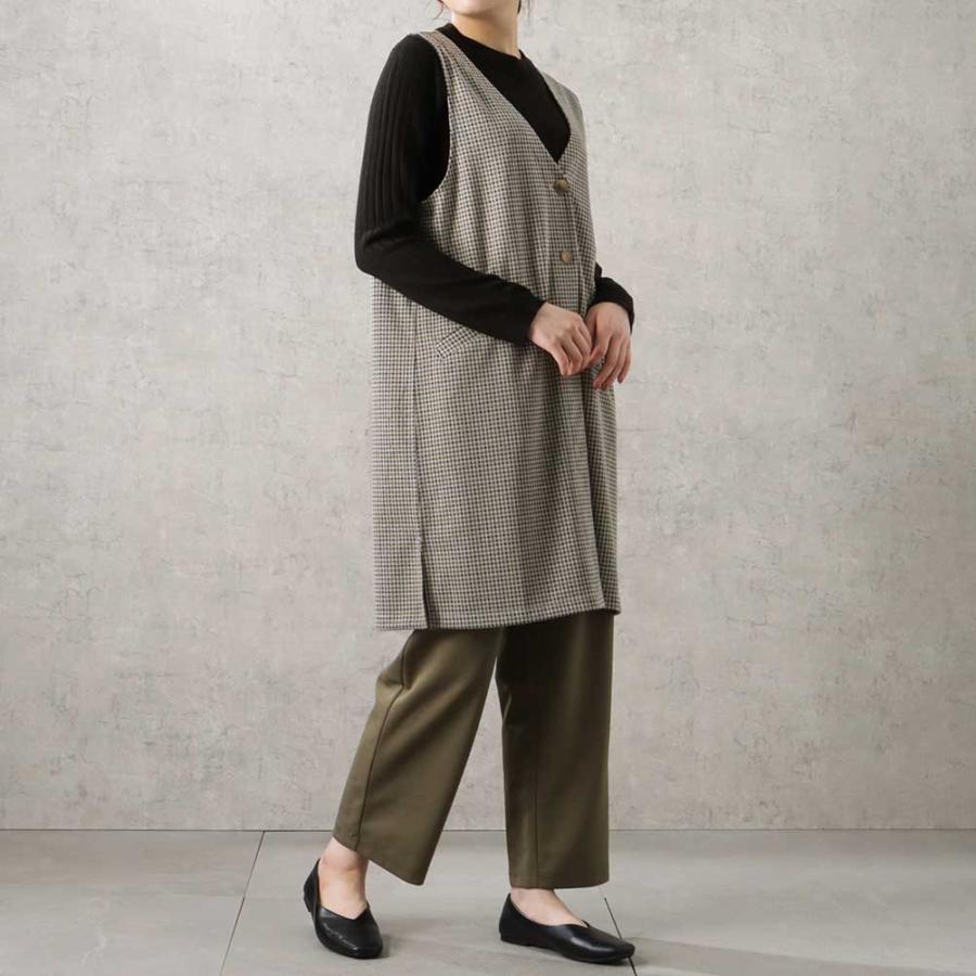 【新品未使用】ドゥロワー グレーブラウン ノースリーブジレ ポケット付き 新品未使用】ドゥロワー グレーブラウン ノースリーブジレ ポケット