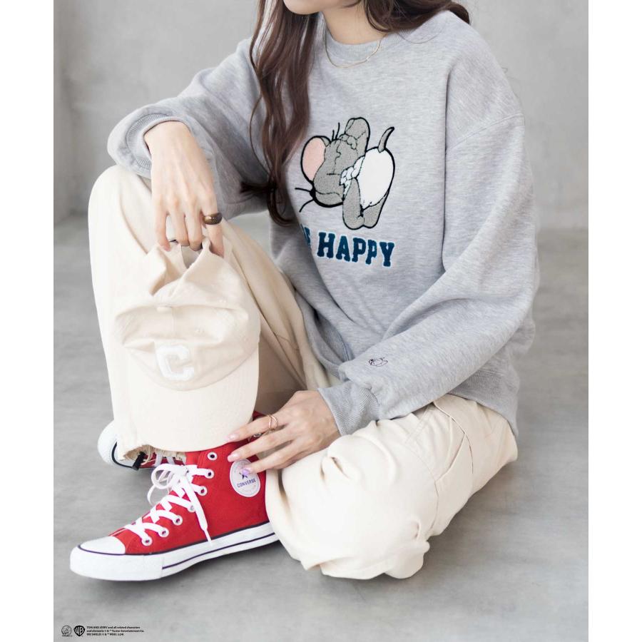 Tom and Jerry トムとジェリー 裏起毛 トレーナー レディース 綿混