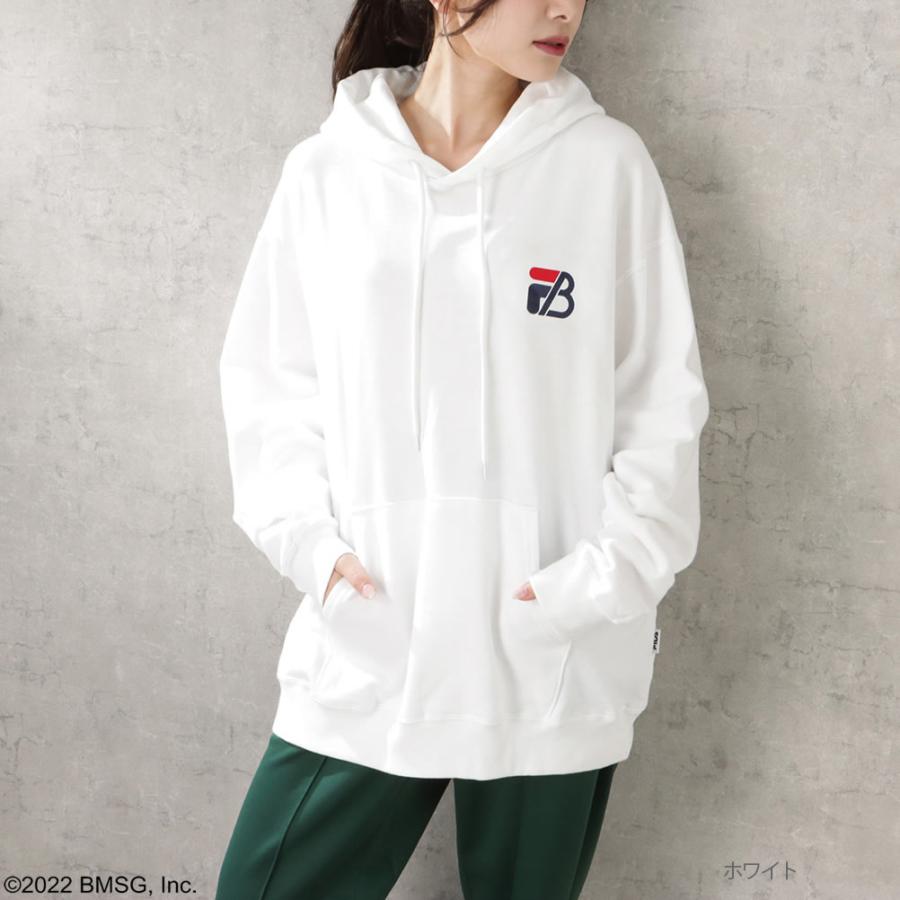 FILA×BE:FIRST フィラ ビーファースト パーカー レディース 【クリアファイル1枚とフォンタブ1個をプレゼント】｜machouse｜02