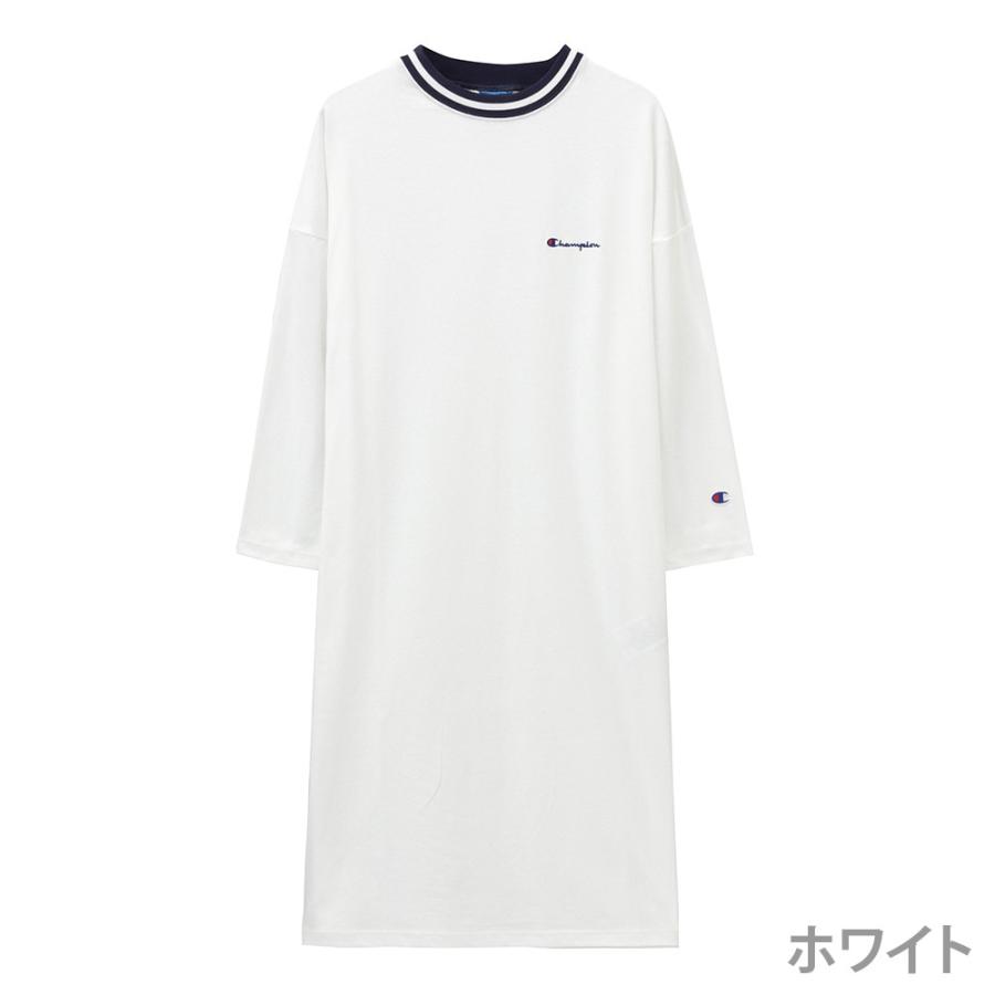 Champion チャンピオン ワンピース 長袖 ロングtシャツ サイドスリット レディース ブランドロゴ Mac House マックハウス 通販 Paypayモール