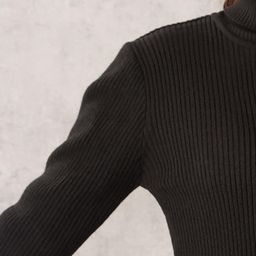 NAVY ニット セーター レディース 長袖 タートルネック ウォッシャブル