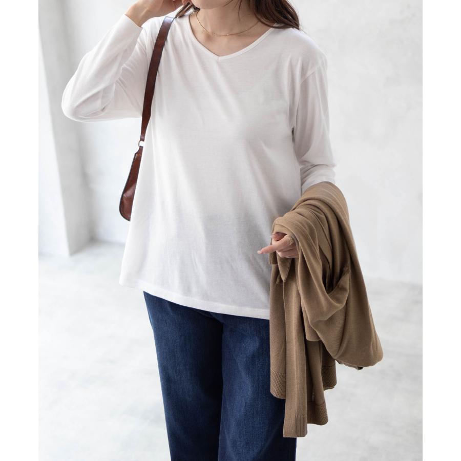 NAVY カーディガン 長袖Tシャツ アンサンブル レディース ロンT 無地