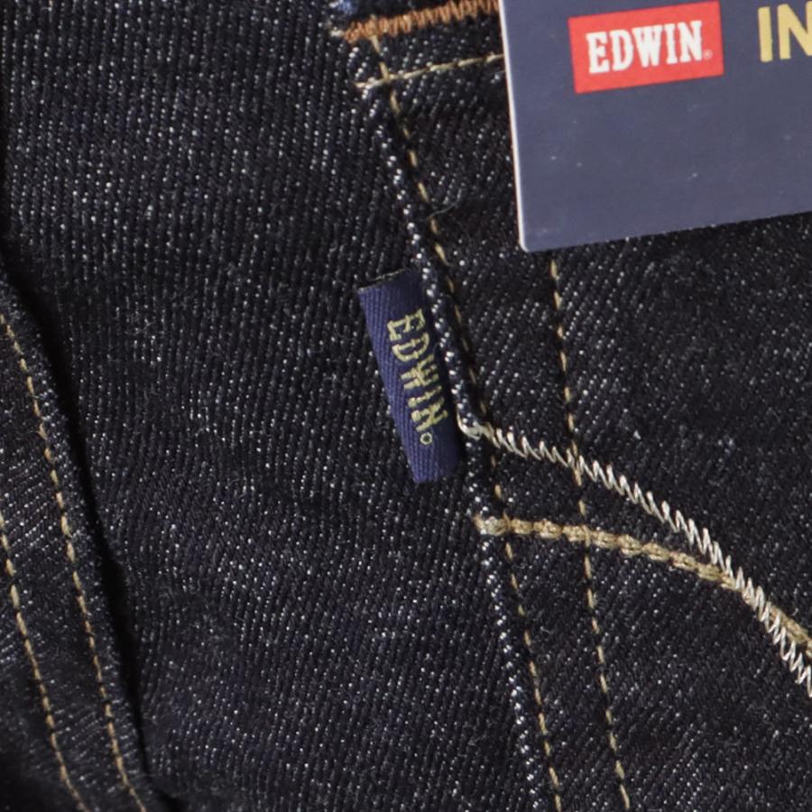EDWIN（エドウィン） ストレートパンツ レディース 股上深め ステッチ 