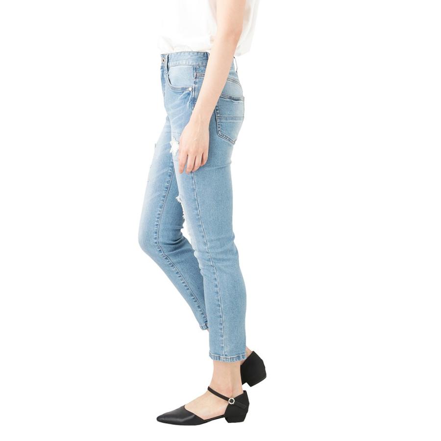 Navy ネイビー Navy Jeans ボーイッシュテーパード ダメージ加工 Nj W003 67 Nj W003 67 レディース Mac House マックハウス 通販 Paypayモール