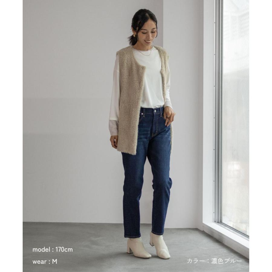 NAVY デニムパンツ レディース ストレッチ性 はきやすい ジーンズ