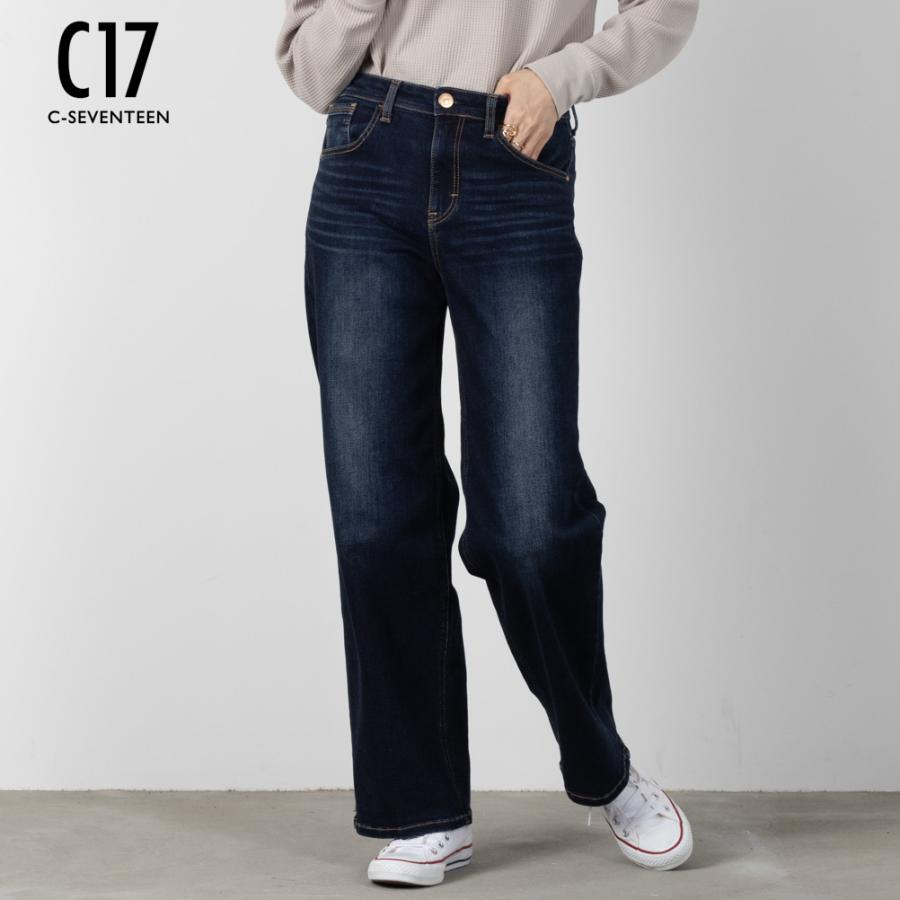 C17 シーセブンティーン ワイドパンツ レディース ストレッチ C17 シーセブンティーン ワイドパンツ レディース ストレッチ