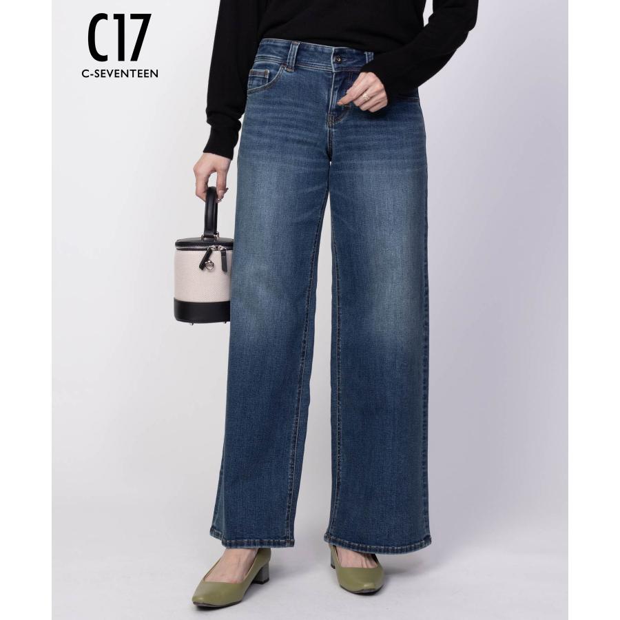 レディースデニム C17（シーセブンティーン） デニムパンツ レディース ワイド