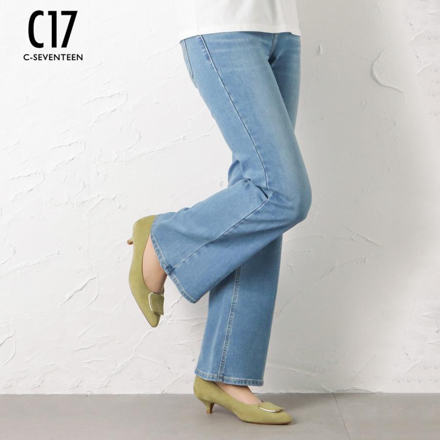 C17 シーセブンティーン フレアパンツ レディース ストレッチ ジーンズ バギーパンツ ブーツカット デニムパンツ ブランド 人気 ボトムス Mac House マックハウス 通販 Paypayモール