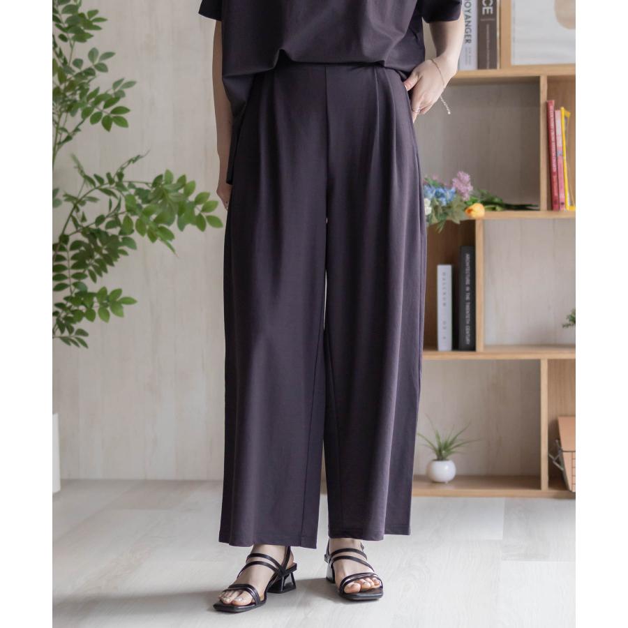 ワイドパンツ レディース 接触冷感 ひんやり 涼しい ゆったり ウエスト