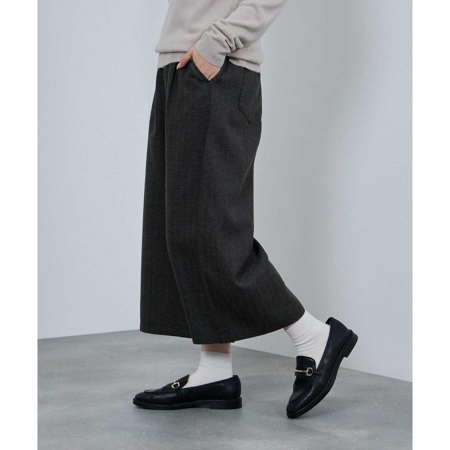 NAVY クロップドパンツ レディース ワイドパンツ ポケット ウエスト