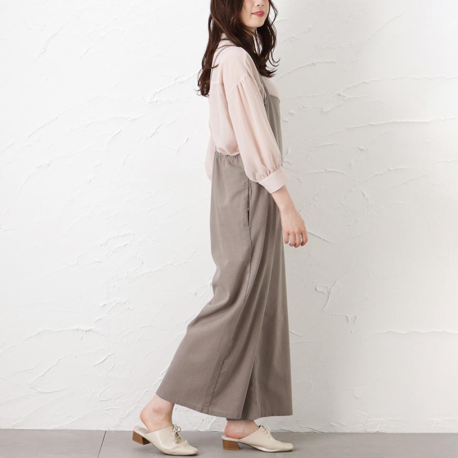 Howdy Marie オーバーオール レディース 長さ調節 ワイドシルエット 麻 
