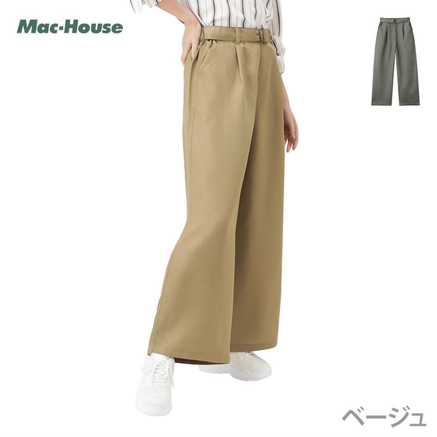 ワイドパンツ チノパン レディース 大人 シンプル Mac House マックハウス 通販 Paypayモール