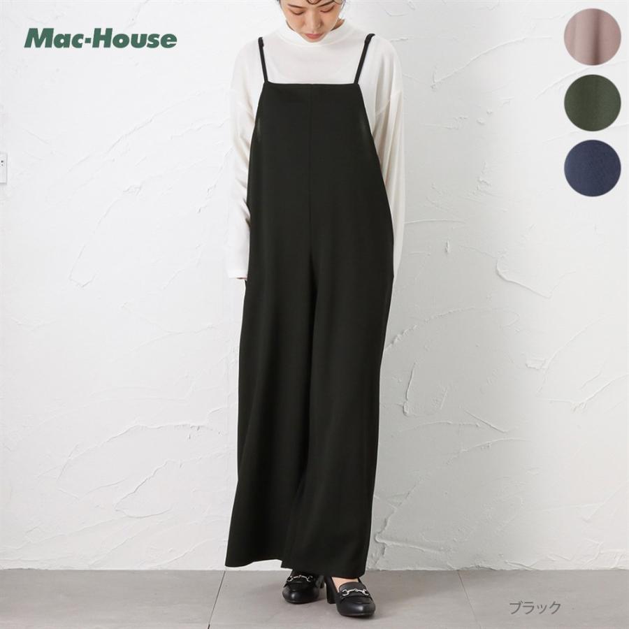 NAVY サロペット 長袖 ニット レディース オールインワン : Mac-House
