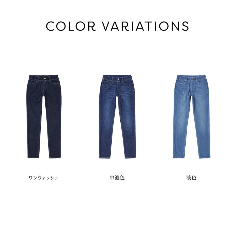 NAVY スキニーパンツ レディース ストレッチ 伸縮性 無地 ポケット 