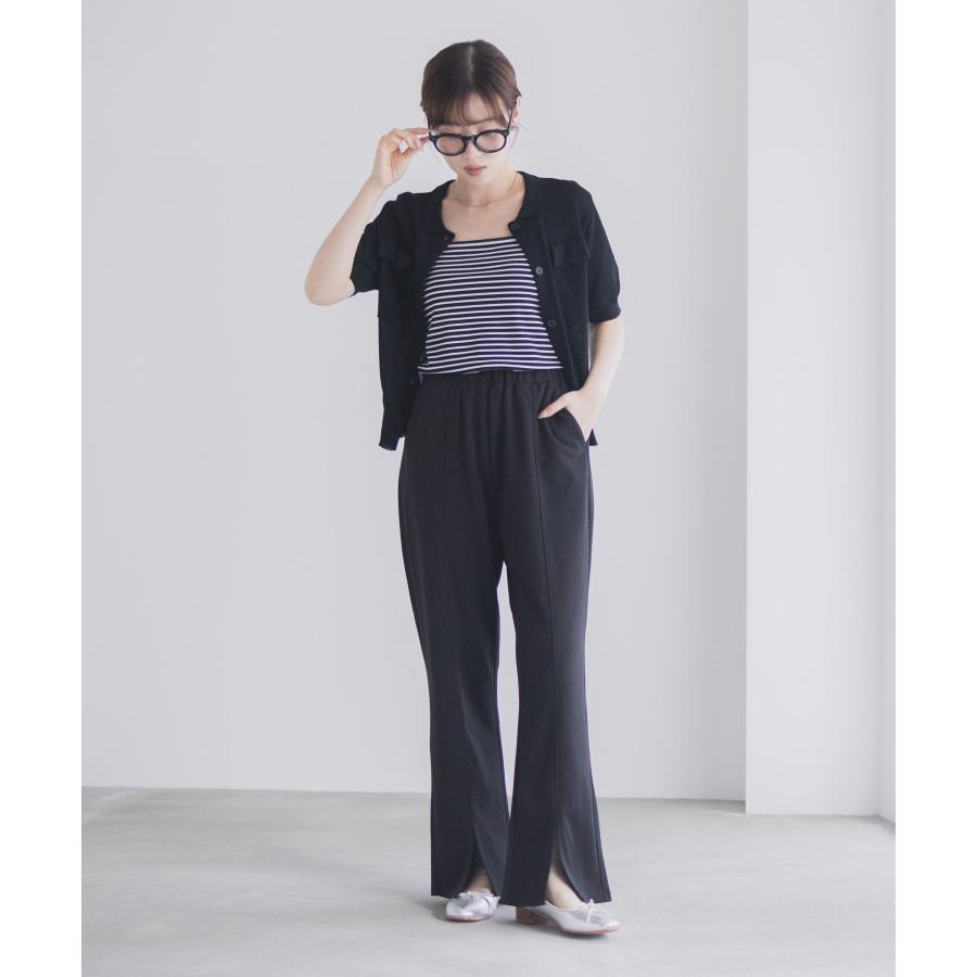 milli de l'air ミリデラール フレアパンツ レディース ウエストゴム