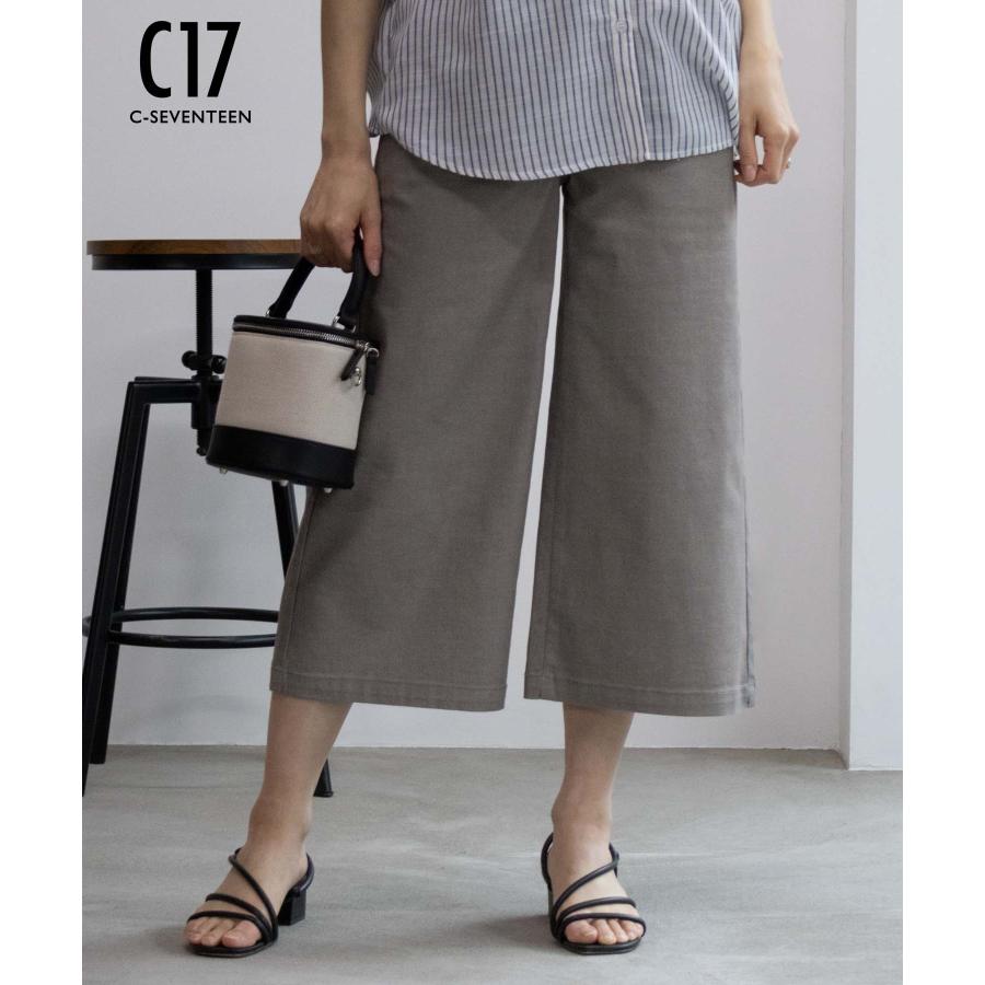 C17（シーセブンティーン） ガウチョパンツ レディース ストレッチ