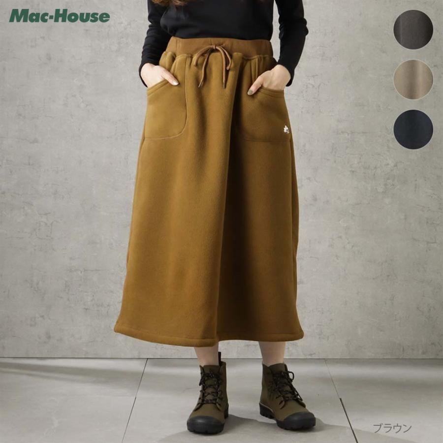 LOGOS PARK ロゴス パーク ロングスカート レディース フリース 裏ボア