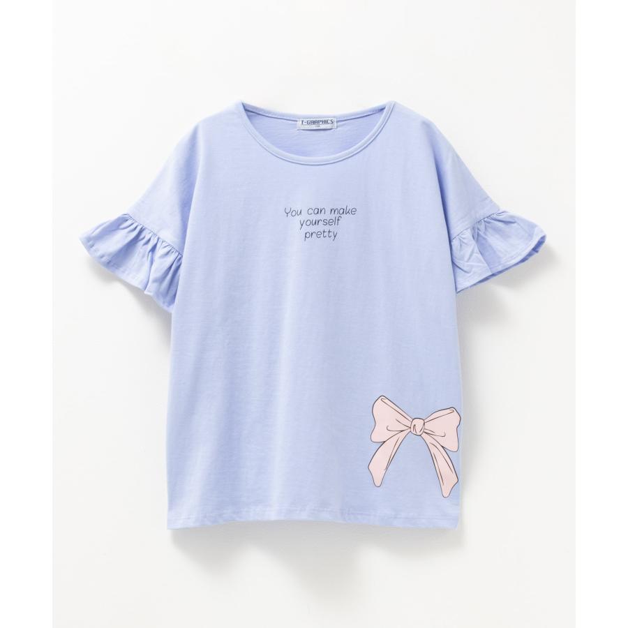 Tシャツ 子供服 女の子 キッズ 綿100％ コットン 半袖 フリル プリント トップス ネコポス対応｜machouse｜05