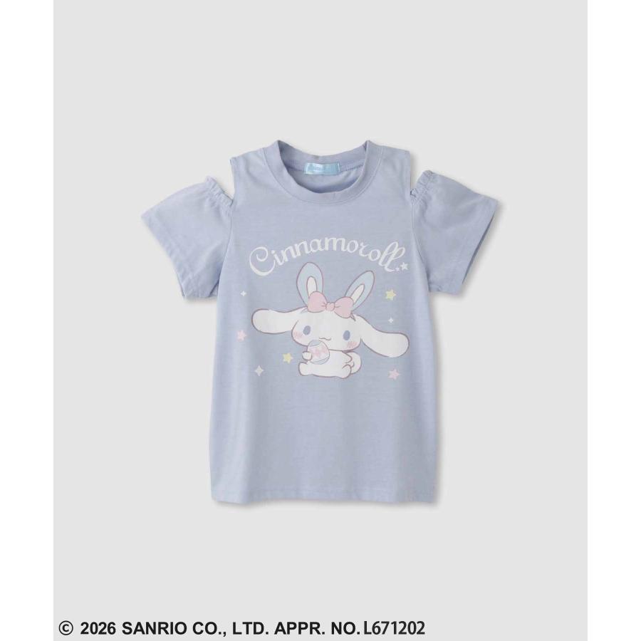 サンリオキャラクターズ シナモロール Tシャツ 子供服 女の子 キッズ 半袖 肩あき 肩出し トップス 爆買（Yahoo!・Mac-House(マックハウス)）