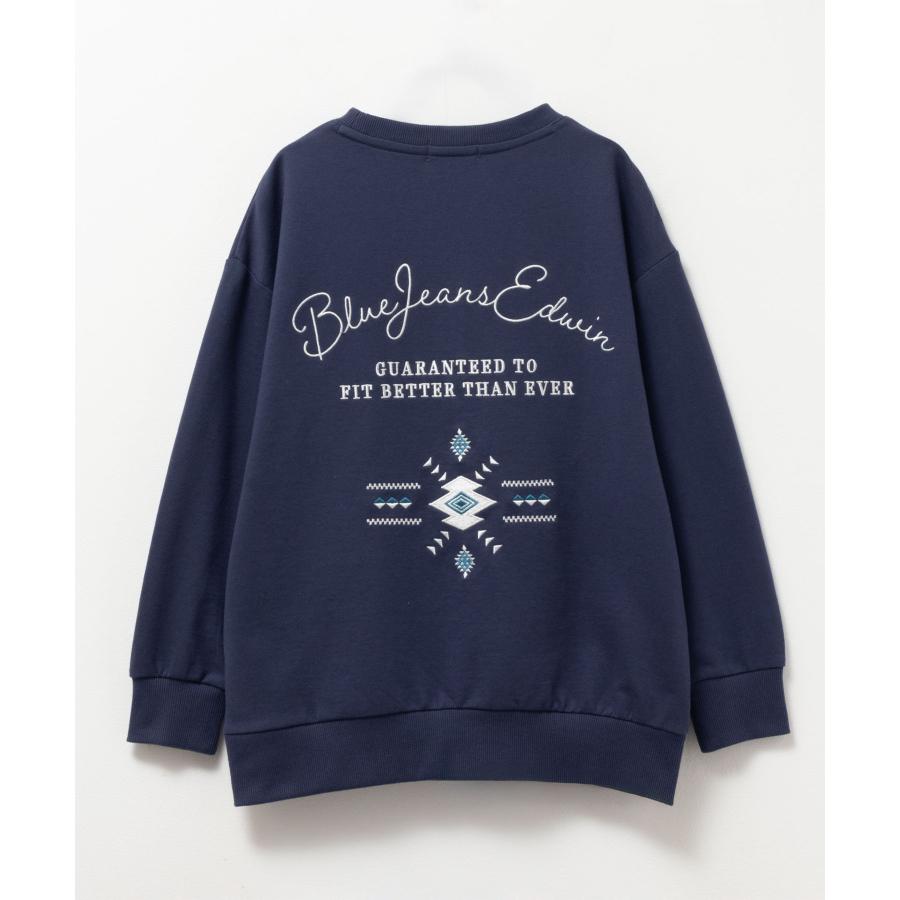 ネイビー トレーナー 120サイズ EDWIN（エドウィン） 裏毛 トレーナー 子供服 男の子 女の子 キッズ 胸