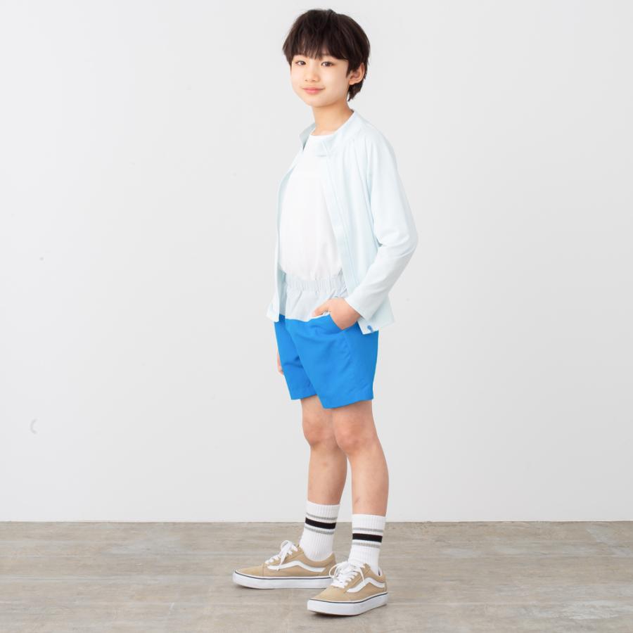 ショートパンツ 子供服 男の子 ウエストゴム 配色切替 バイカラー ポケット ナイロンパンツ イージーパンツ ハーフパンツ 短パン キッズ ボトムス｜machouse｜08