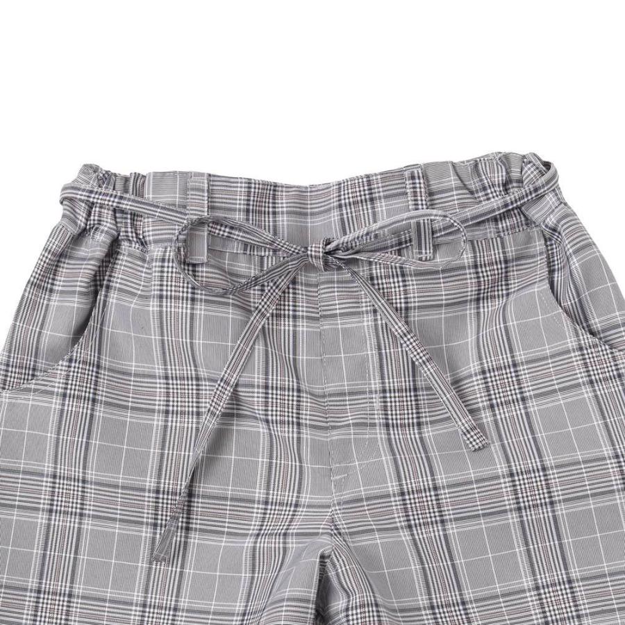 NAVY ショートパンツ キッズ チェック 裾フリル ウエストリボン ショー