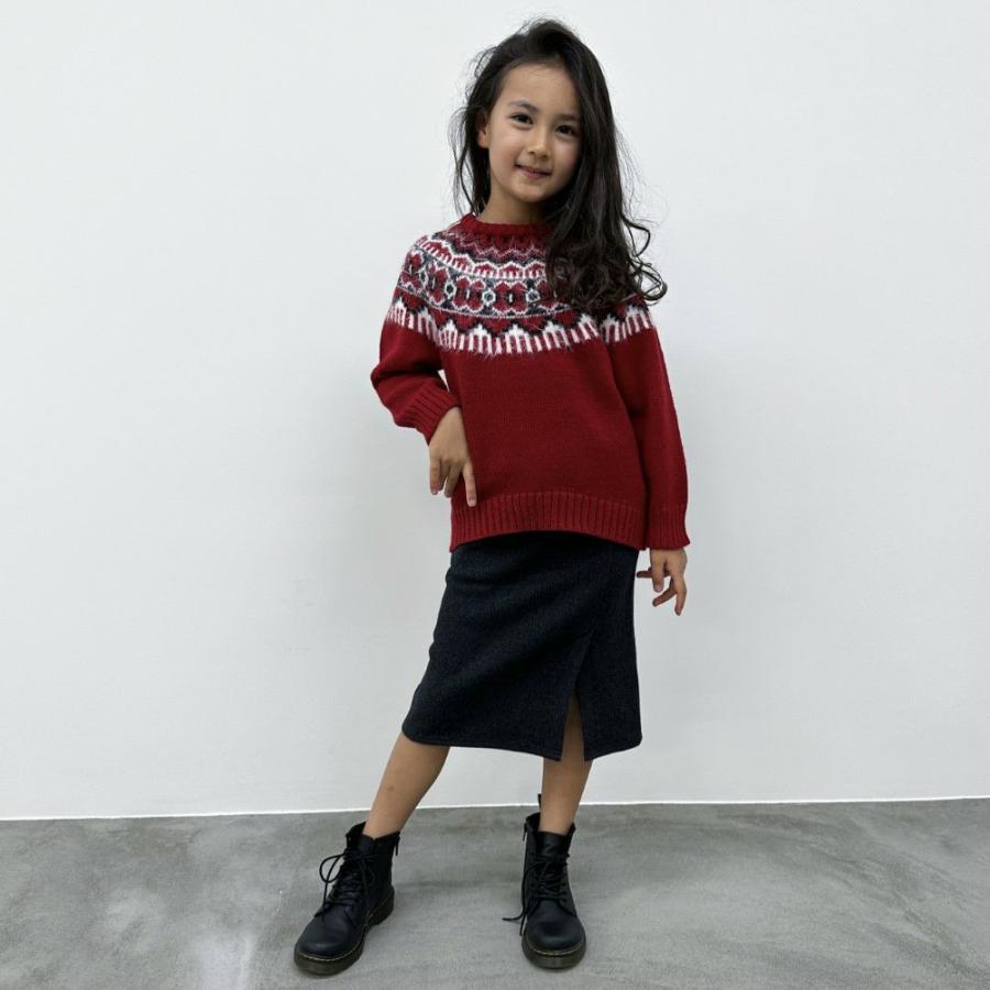 タイトスカート 子供服 女の子 キッズ 無地 スリット ウエストゴム 