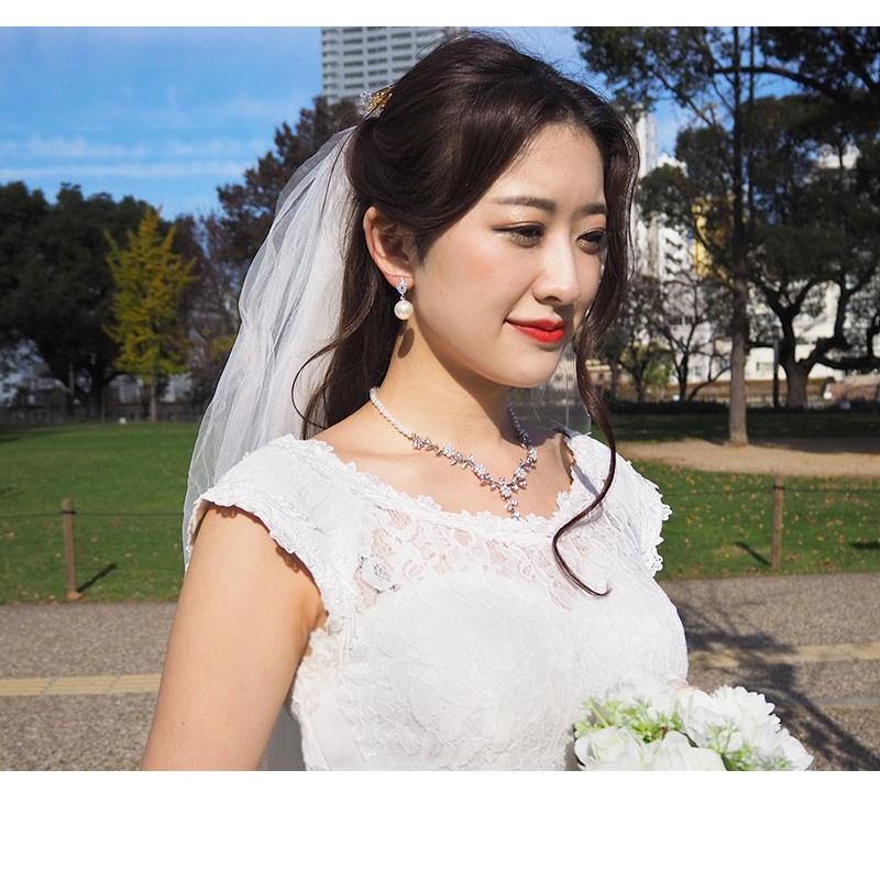 早い者勝ち！スワロフスキー　ブライダル　花嫁アクセ　ネックレス　結婚式　パーティ 楽天市場】ネックレスセット パール ブライダル ウエディング