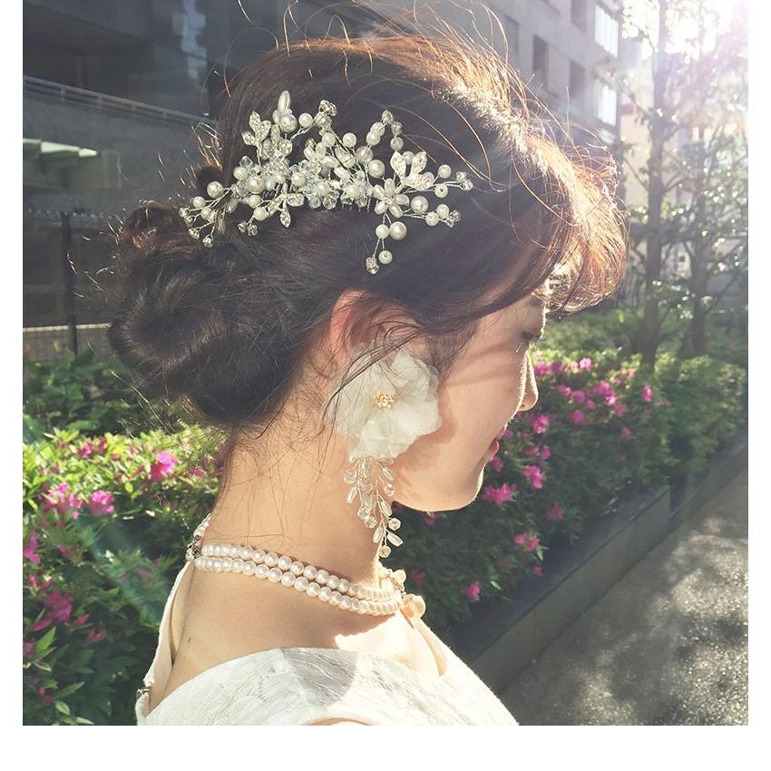 ウェディング ヘッドドレス ヘアアクセサリー 結婚式 ブライダル コーム 髪飾り ビジュー パール 和装 フラワー 花 ビジュー 小枝 シルバー 大ぶり Co005 P2gzihhqa2 Machree ヤフー店 通販 Yahoo ショッピング