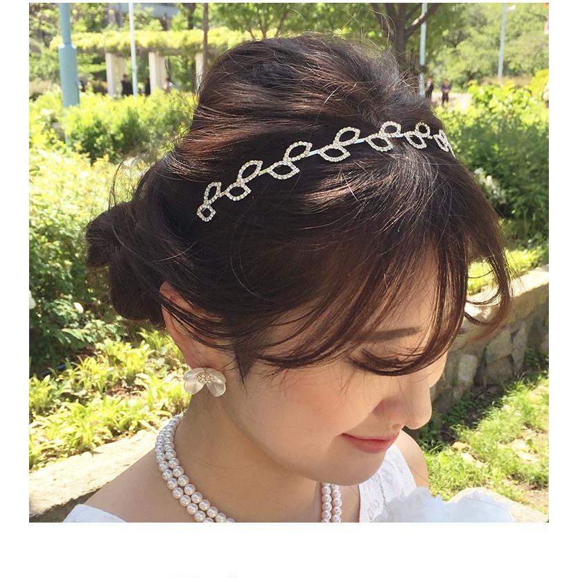 カチューシャ ビジュー シルバー キラキラ ヘッドドレス ヘア