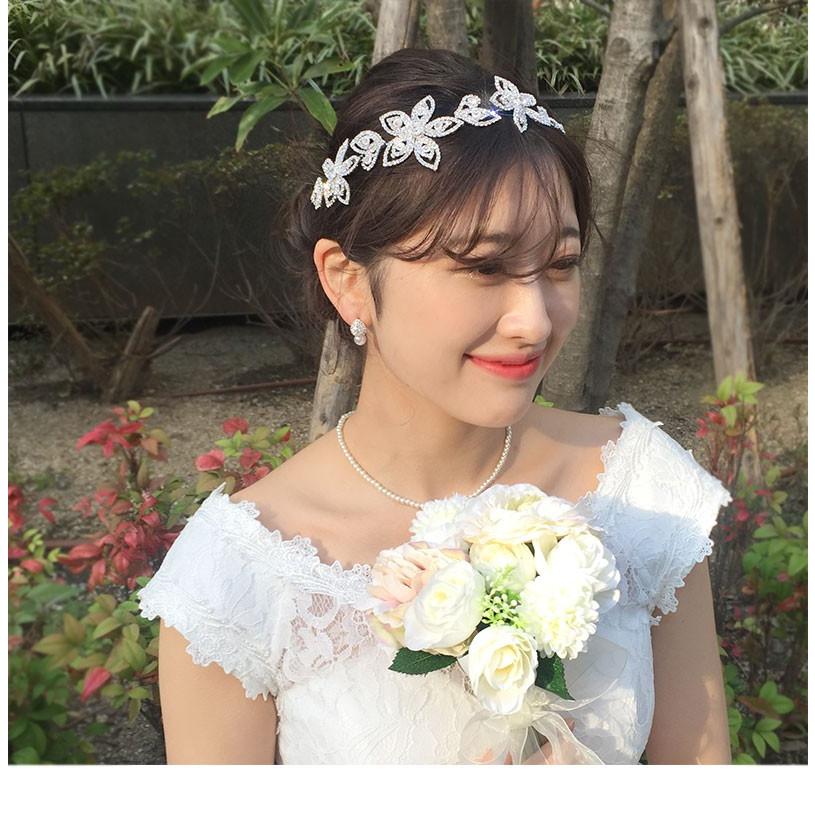 ヘッドドレス ヘアアクセサリー バックカチューシャ 花 フラワー