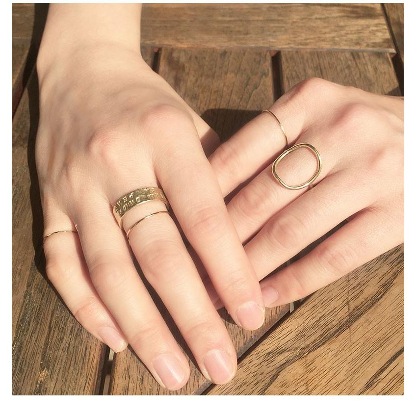 18k k18 18金 ゴールド 金 極細 華奢 リング 指輪 ストレート ライン