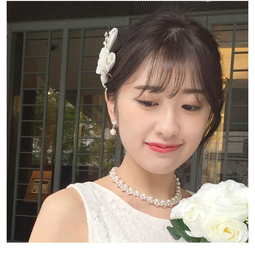 ウェディング 結婚式 ブライダル ピアス イヤリング 一粒 パール