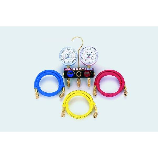 イチネンタスコ TASCO TA124EKH-2 ボールバルブ式ゲージマニホールドキット