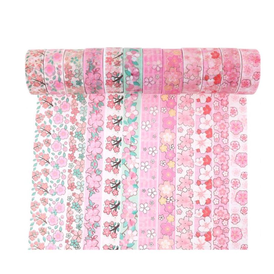 マスキングテープ 12巻セット マステ 桜 15mm×2m 桜柄 花びら 春